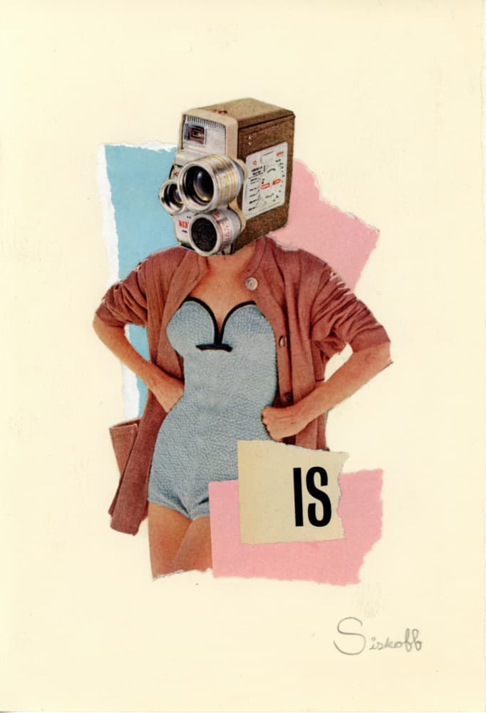 Vintage Camera Woman by Mikhail Siskoff — canvas wall art
