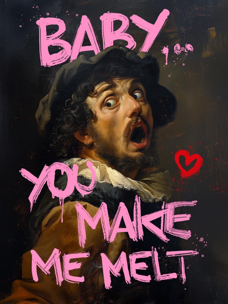 Baby you make me melt by Dikhotomy — canvas wall art