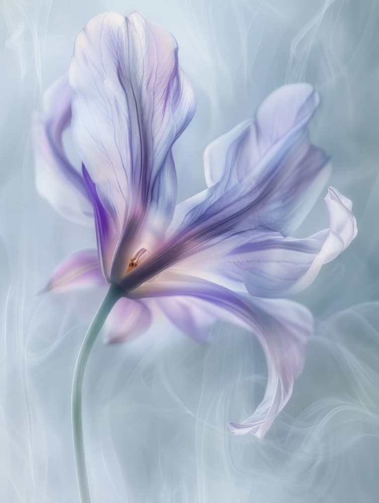 Ethereal Purple Tulip by Bilge Paksoylu — canvas wall art
