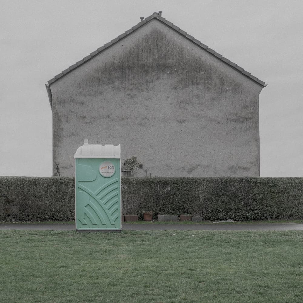 Green Portable Toilet by Klaus Lenzen — canvas wall art