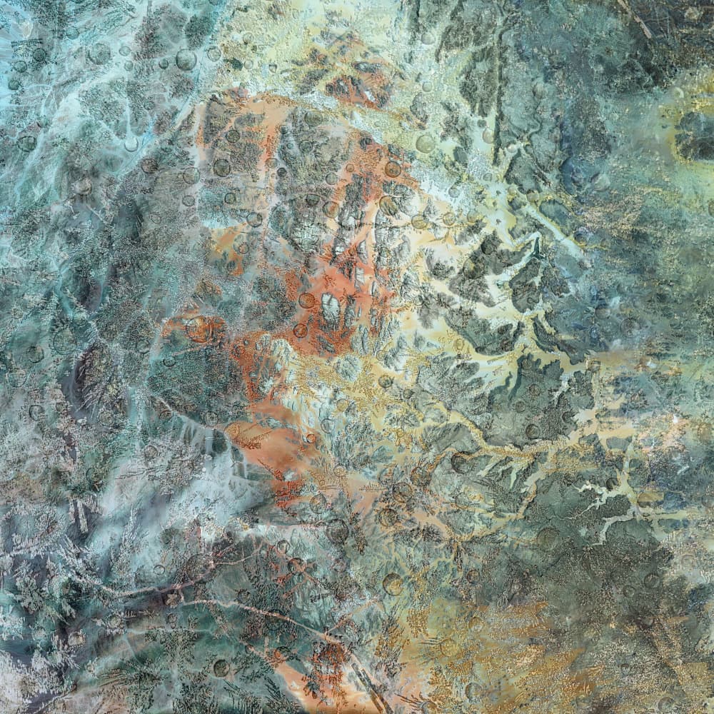 Abstract Mineral Currents by Pelin Atilla — canvas wall art