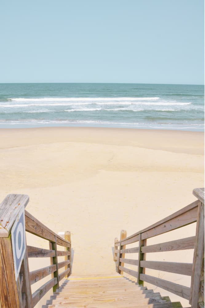 Beach Steps to Ocean by Jemma Morris — canvas wall art