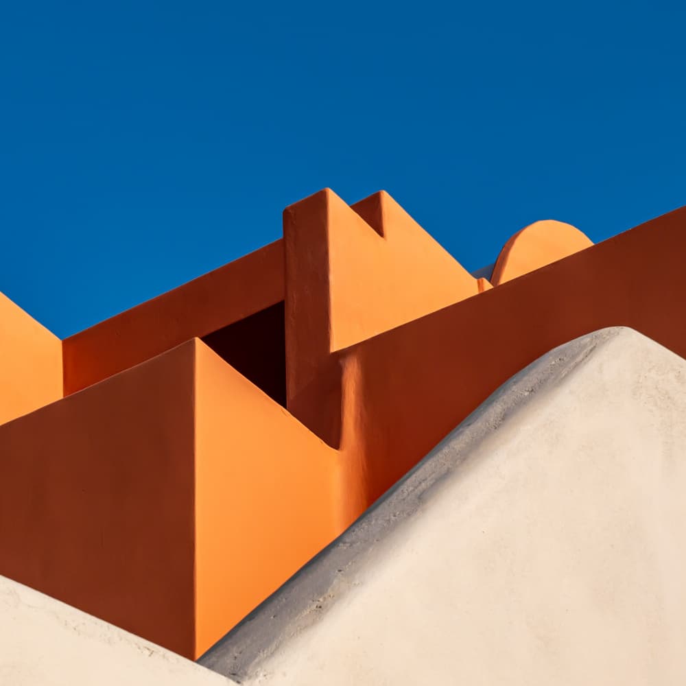 Vibrant Architectural Shapes by Markus Auerbach — canvas wall art