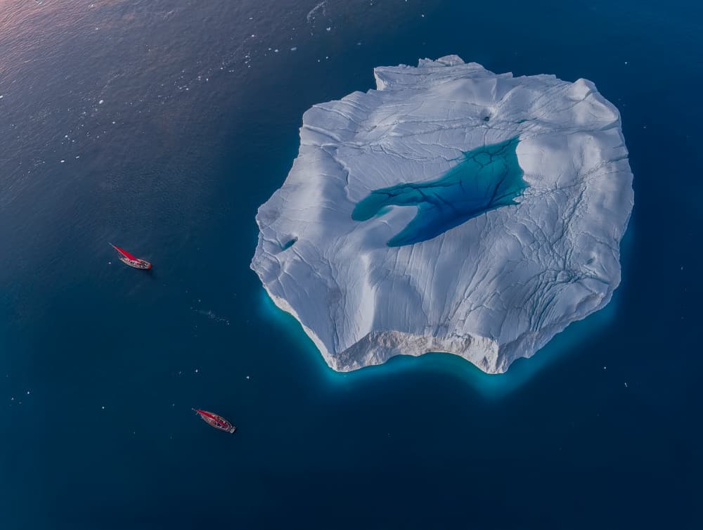 Iceberg Lagoon And Boats by Yuan Su — canvas wall art