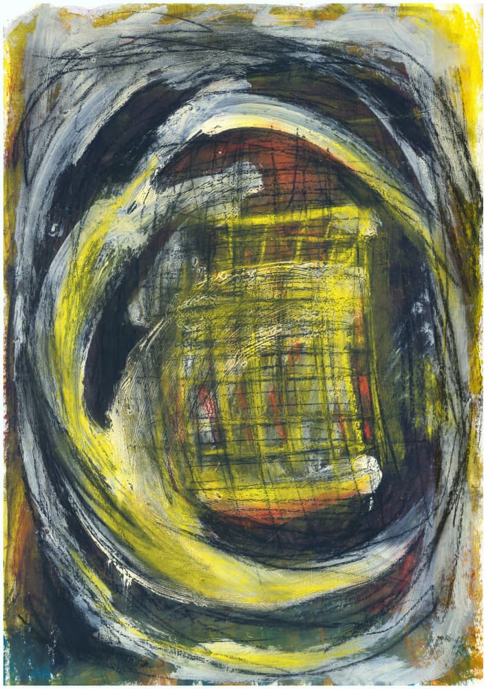 Energetic Yellow Vortex by Agnieszka Paluch — canvas wall art