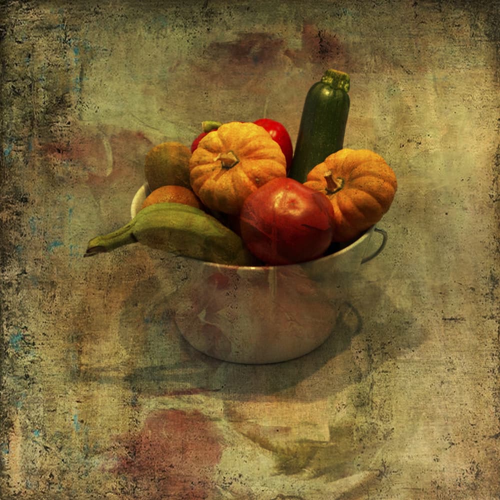 Rustic Harvest Bowl by Rudi Jacobs — canvas wall art