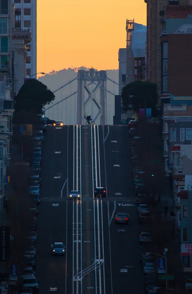 Steep City Bridge View by Johnson Huang — canvas wall art