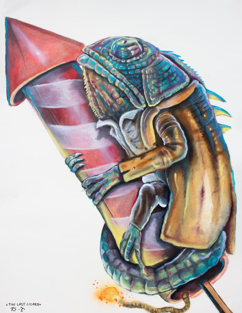 Chameleon Rocket Launch by Robert Sigaard — canvas wall art