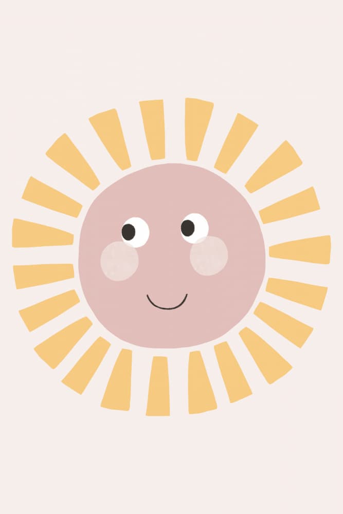 Smiling Boho Sun by Menina Lisboa — canvas wall art