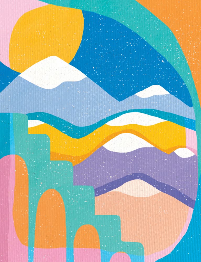 Sunny Abstract Landscape by Aylin Demir — canvas wall art