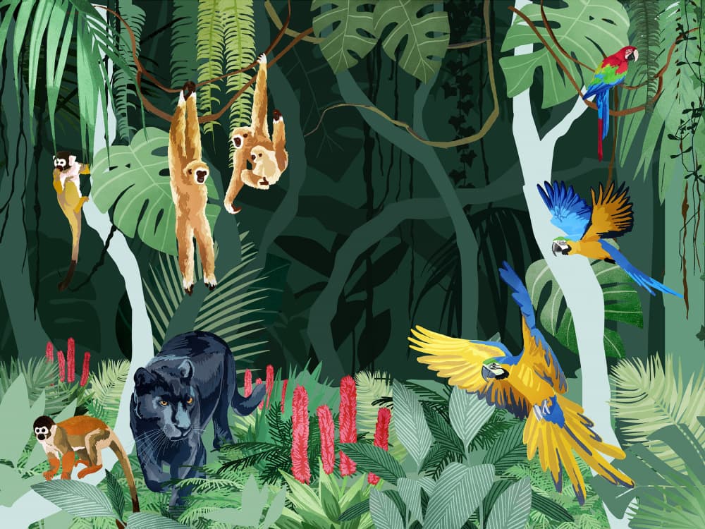 Jungle Party by Goed Blauw — canvas wall art