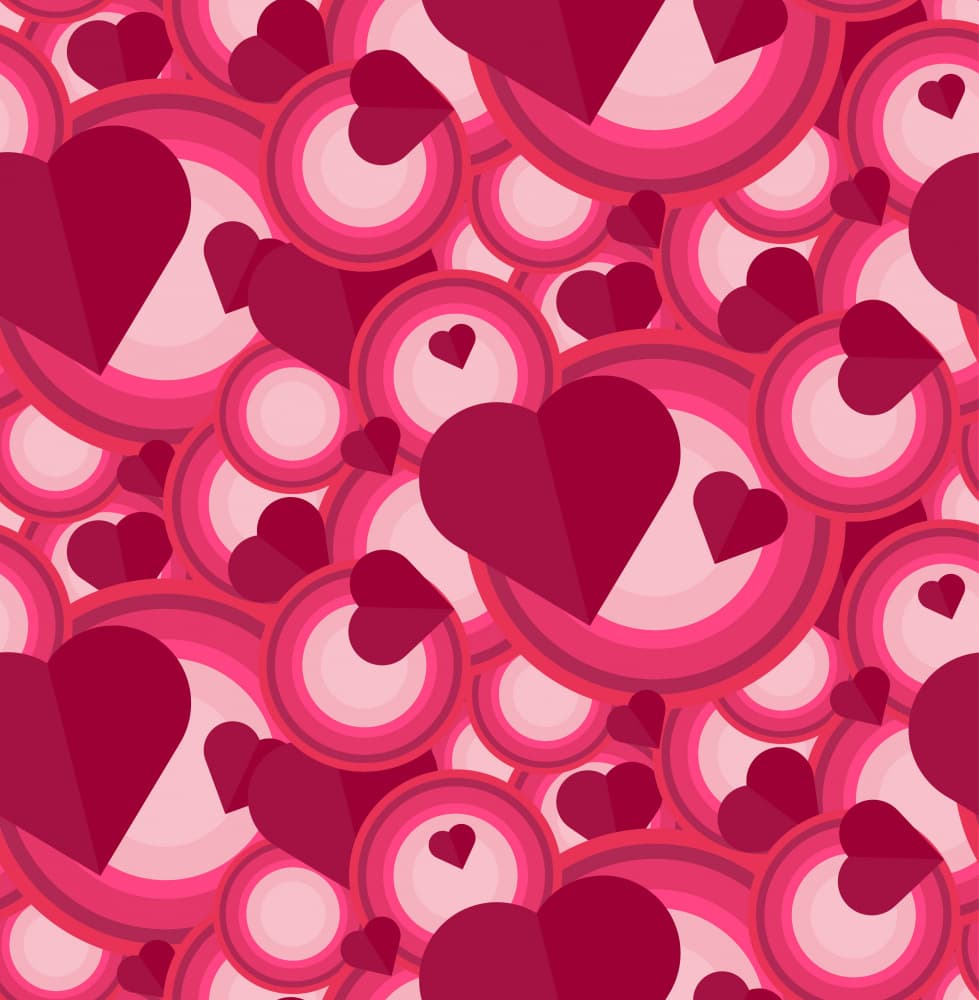 Sweet Pink Love Pattern by Marika Barsrsind — canvas wall art