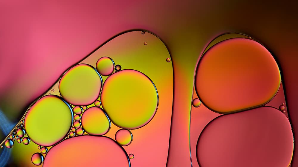 Vibrant Liquid Drops by Heidi Westum — canvas wall art