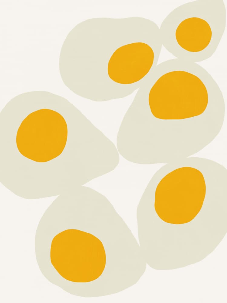 Bright Boiled Eggs by Little Dean — canvas wall art