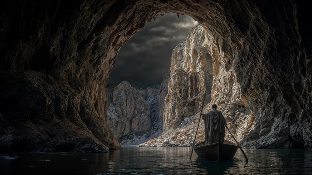 Mysterious Cave Passage by DDiArte — canvas wall art