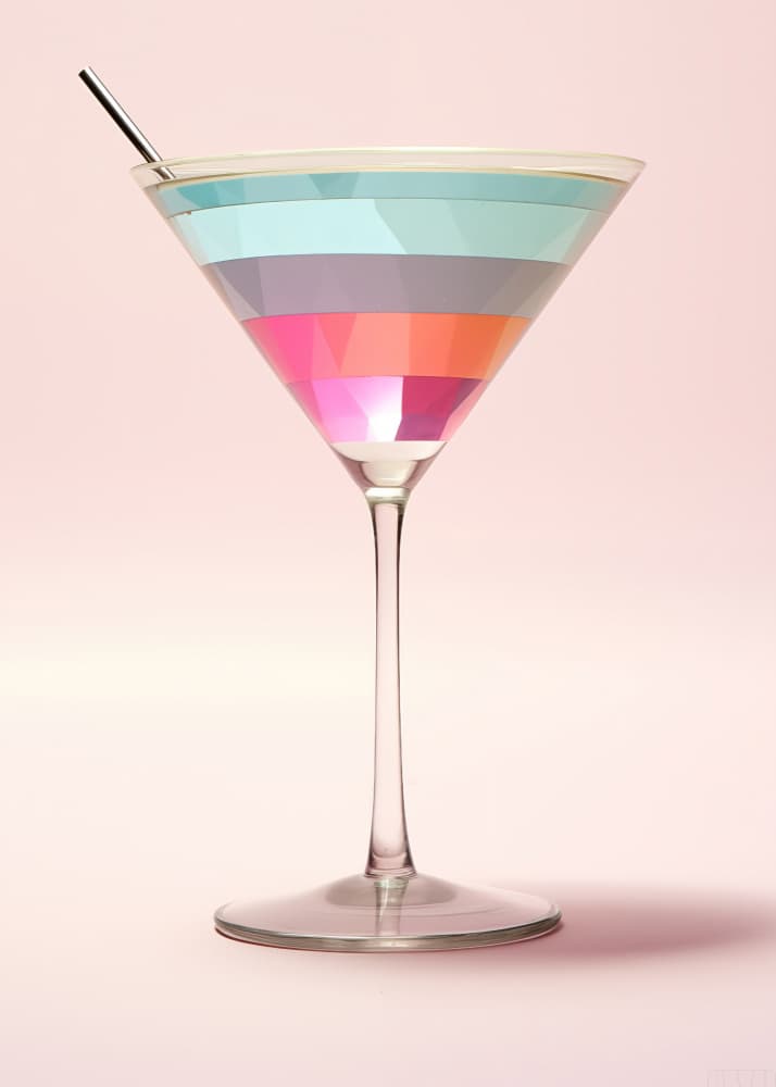 Colorful Martini Glass by Andreas Magnusson — canvas wall art