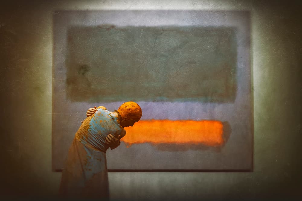 Contemplative Abstract Figure by Ton Dirven — canvas wall art
