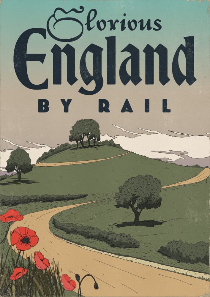 Glorious England By Rail by Nicholas — canvas wall art