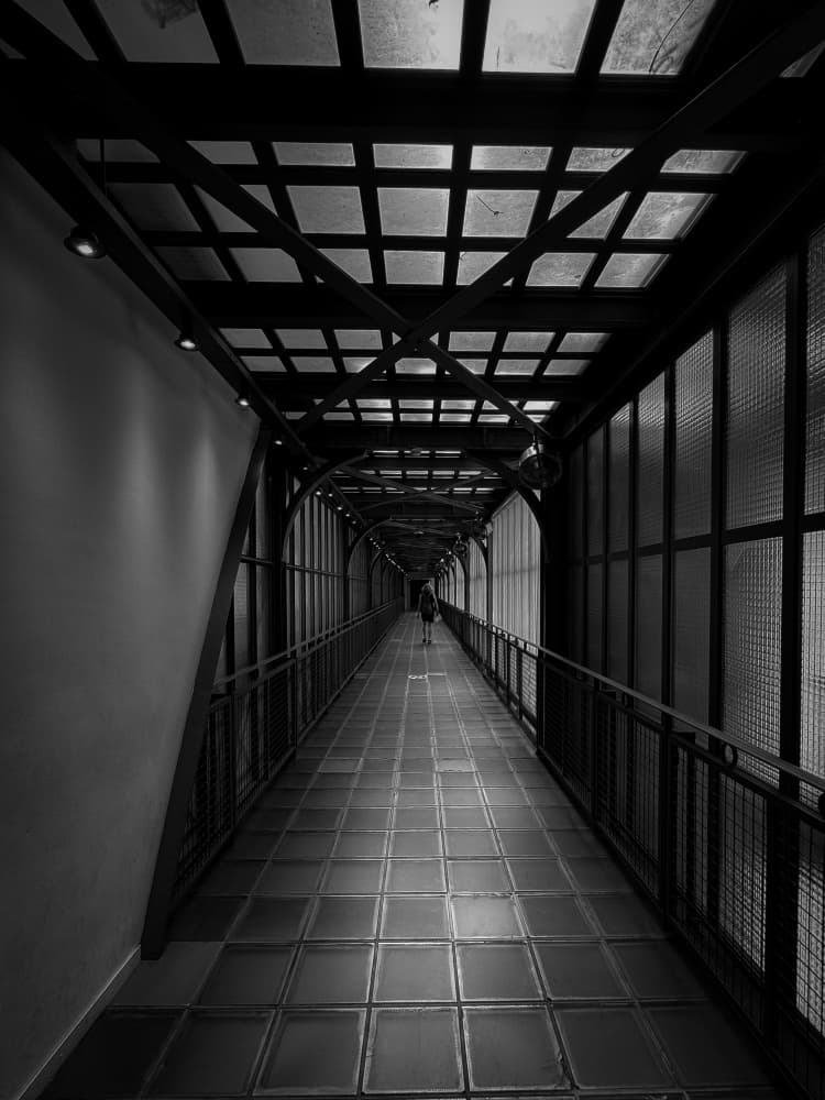 Long Corridor Perspective by Mayalazzawi — canvas wall art