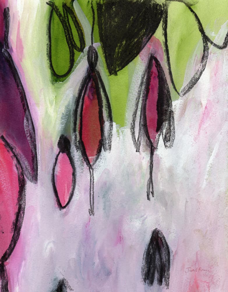 Vibrant Floral Abstraction by Janel Bragg — canvas wall art