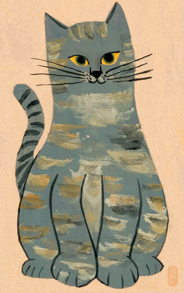 Charming Gray Tabby Cat by Dianne Nicole Fernando — canvas wall art