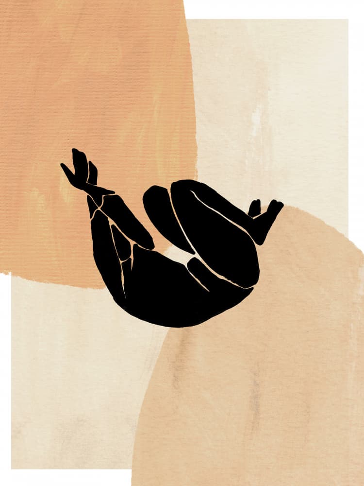 Silhouette Embrace by Treechild — canvas wall art