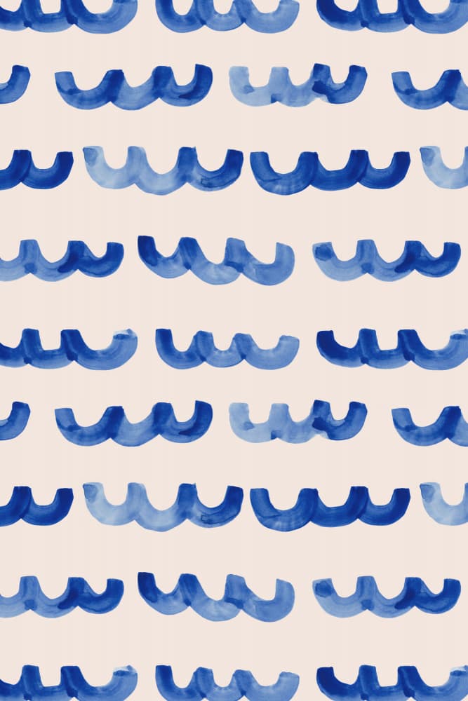Blue Watercolor Waves by Irene Demetri — canvas wall art