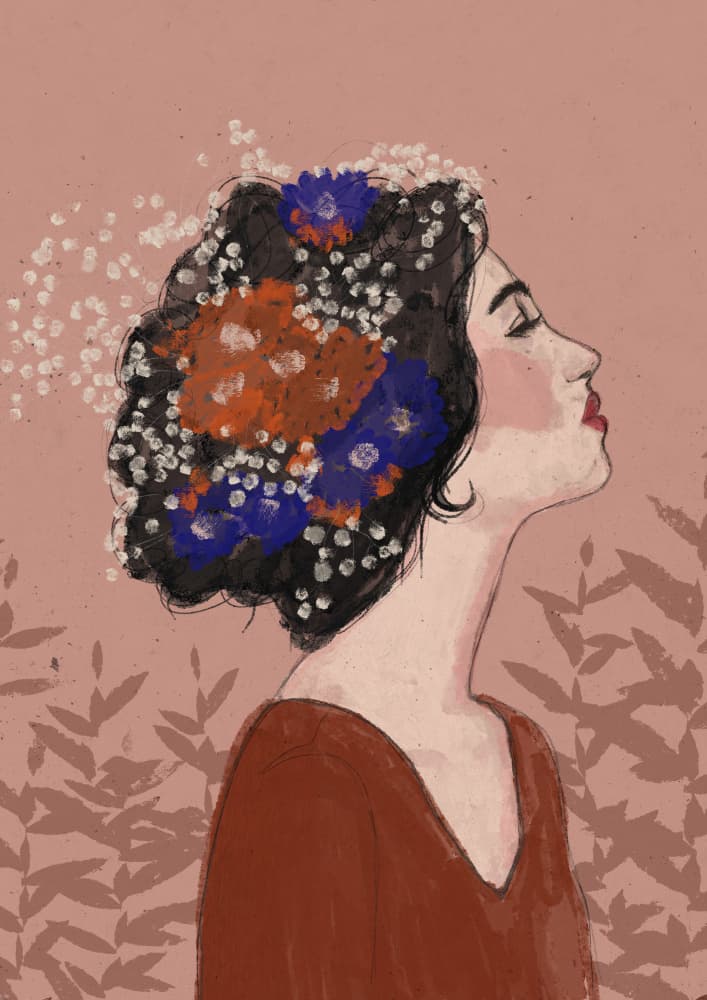 Blossoms in Profile by Treechild — canvas wall art