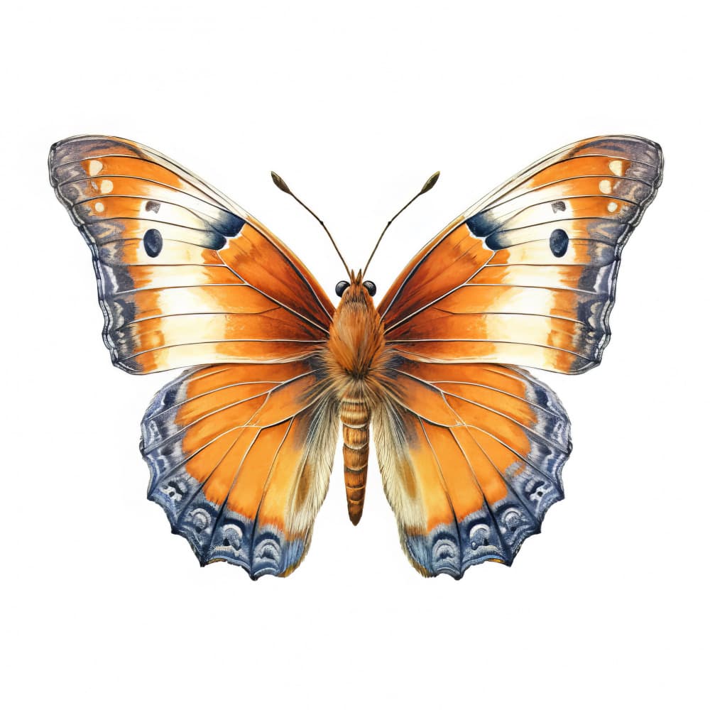 Vibrant Orange Butterfly by Bilge Paksoylu — canvas wall art