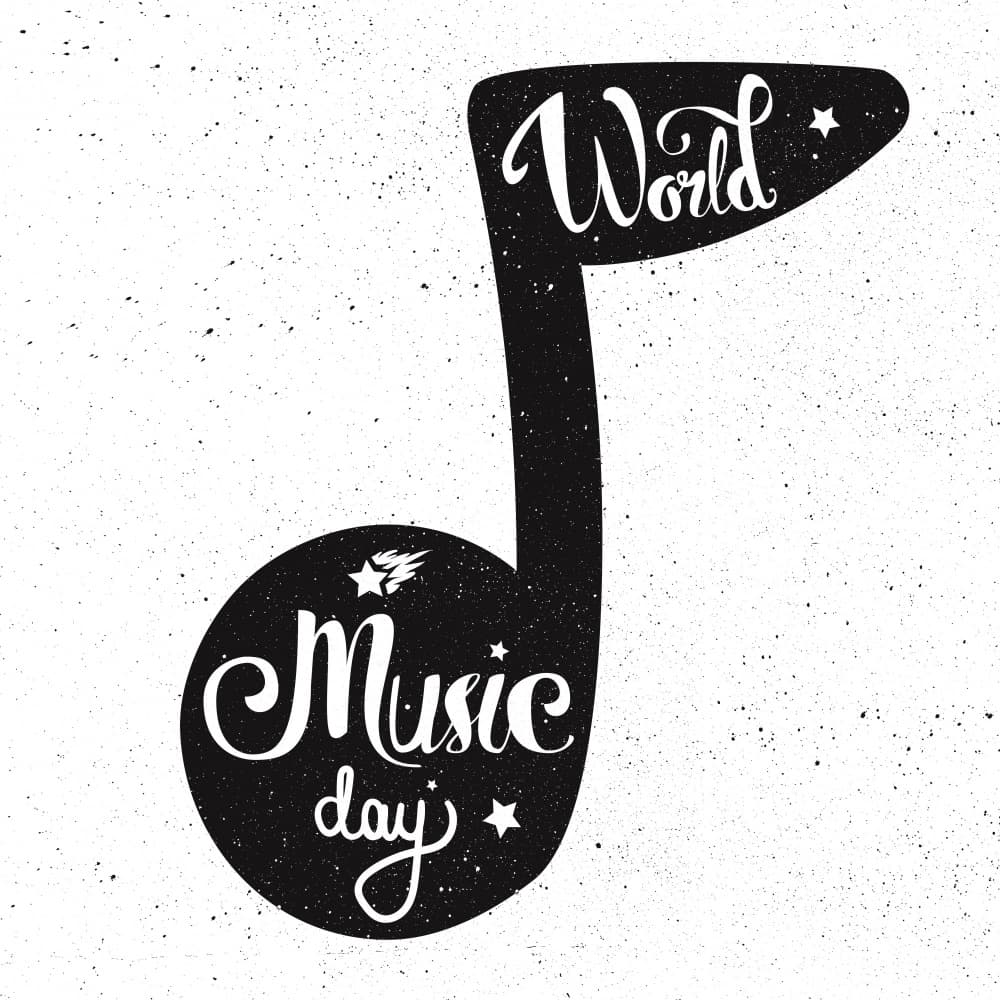 World Music Day Note by Marika Barsrsind — canvas wall art