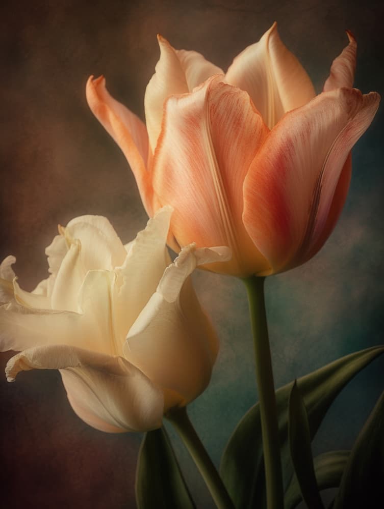 Graceful Tulip Duo by Bilge Paksoylu — canvas wall art