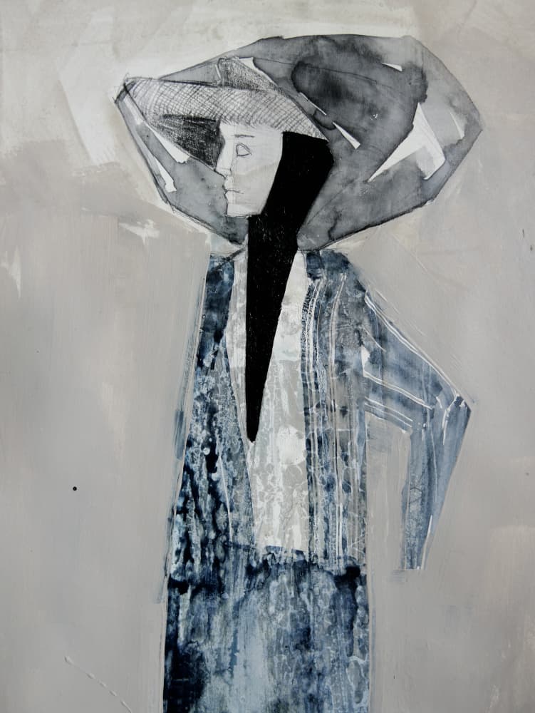 Abstract Woman Profile by Doris Schmitz — canvas wall art