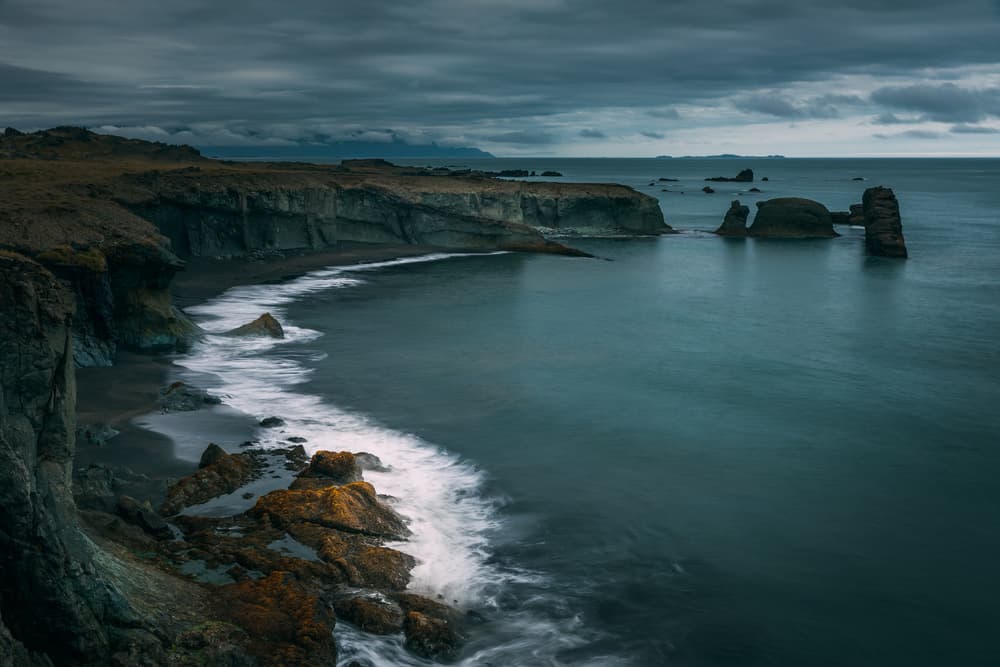 Moody Nordic Coast by Adrian Popan — canvas wall art
