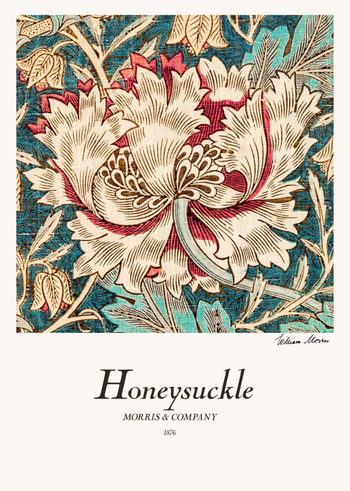 Honeysuckle by William Morris — canvas wall art