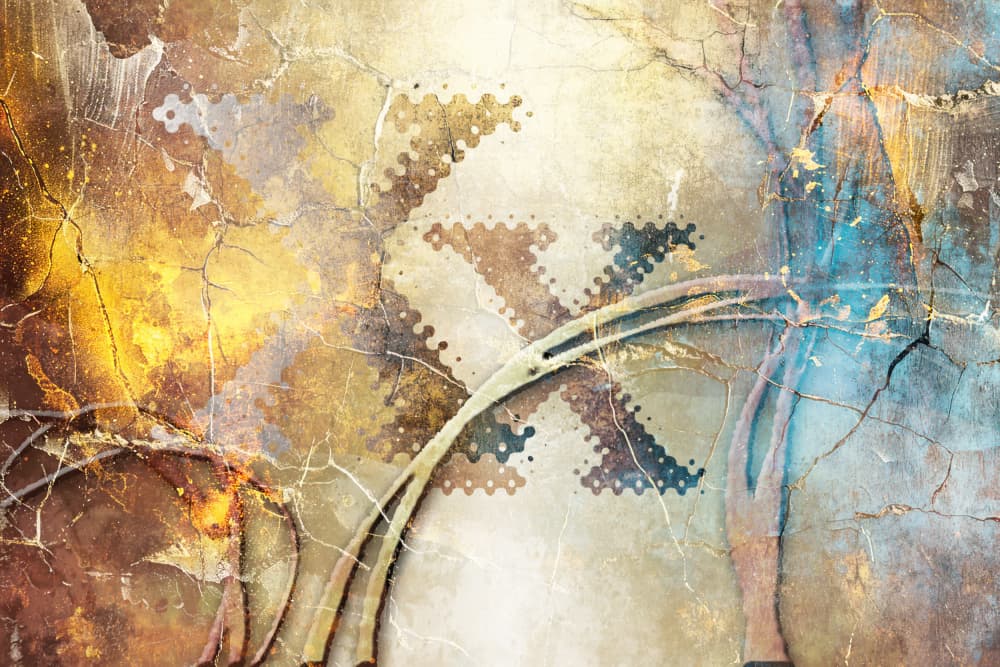 Golden Grunge Abstract by Rafal Kulik — canvas wall art