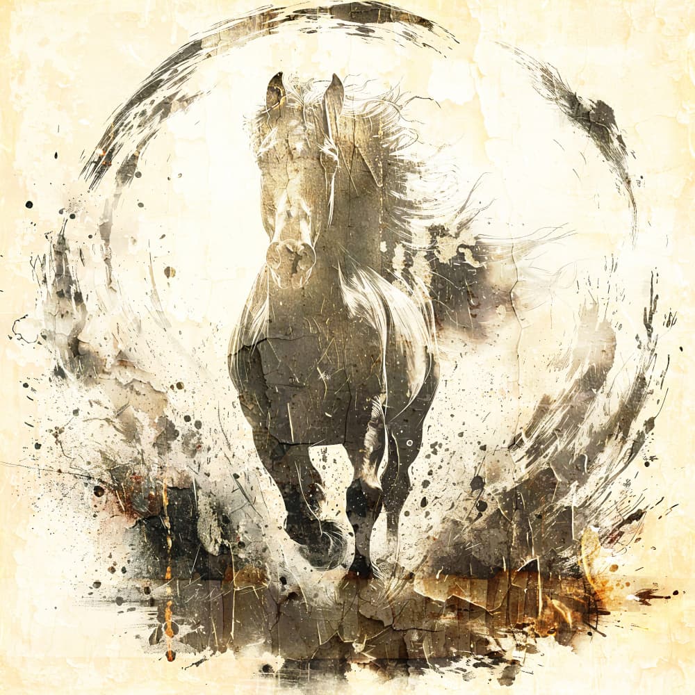 Dynamic Running Horse by Rafal Kulik — canvas wall art
