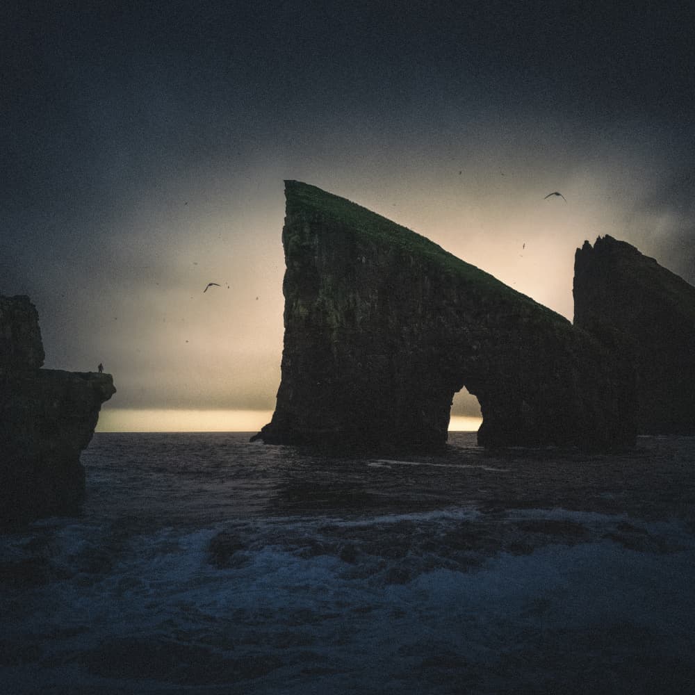 Dramatic Sea Arch Cliffs by Larry Deng APA — canvas wall art