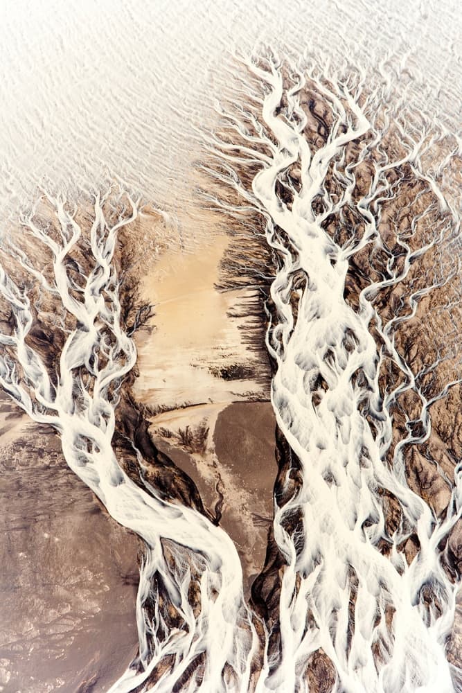 Glacial River Delta by Joan Gil Raga — canvas wall art