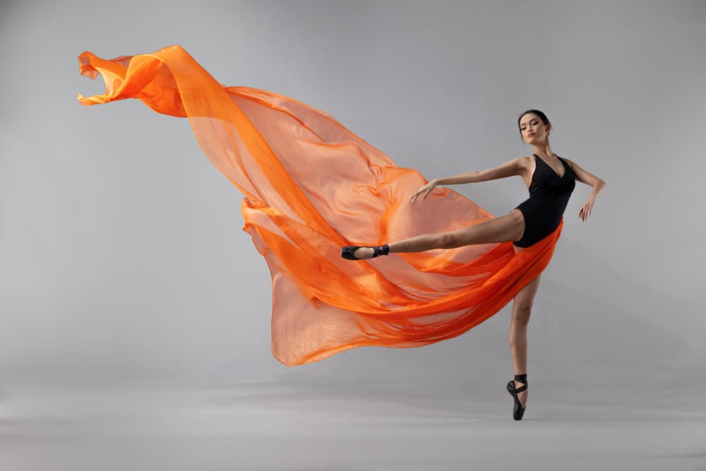 Elegant Orange Dancer by Lisdiyanto Suhardjo — canvas wall art