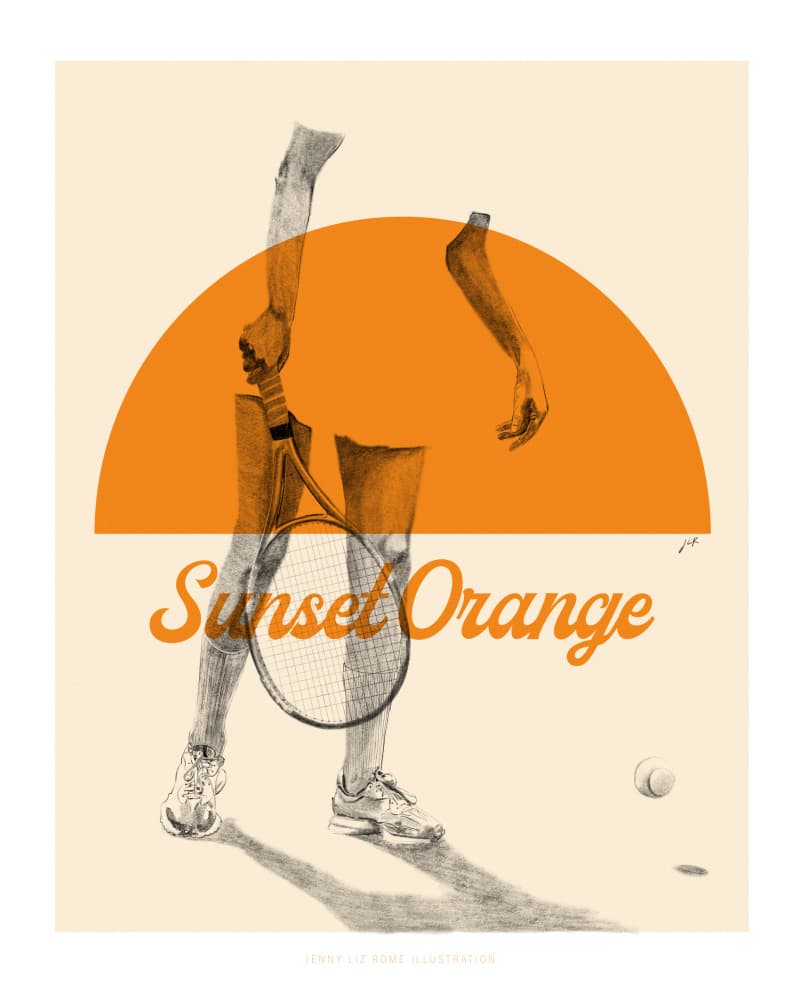 Sunset Orange by Jenny Liz Rome — canvas wall art