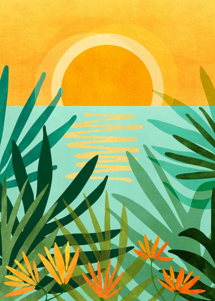 Peaceful Tropics by Kristian Gallagher — canvas wall art