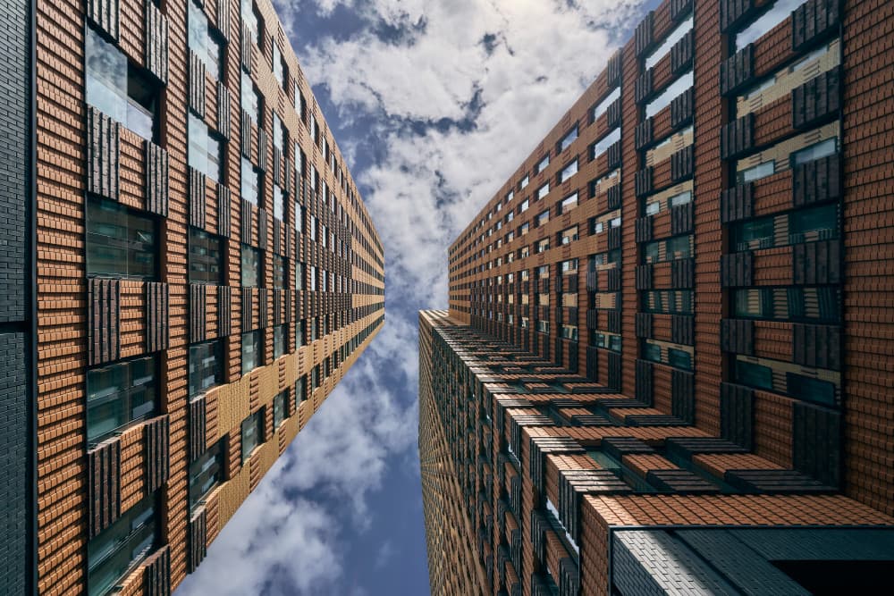 Modern Towers Upward by Michael Echteld — canvas wall art
