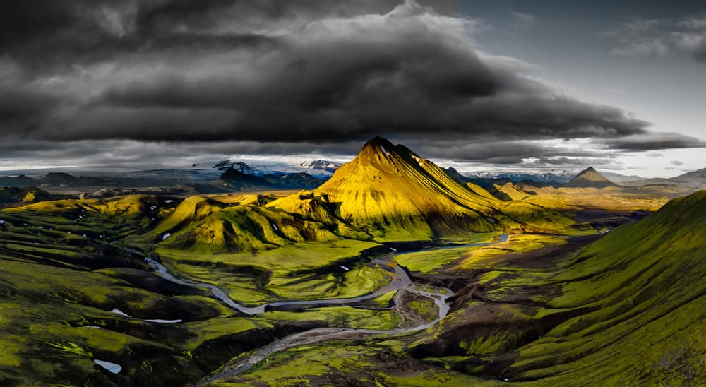 Sunlit Green Valley by James Bian — canvas wall art
