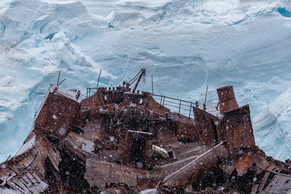 Frozen Shipwreck in Ice by Siyu_Wei APA — canvas wall art