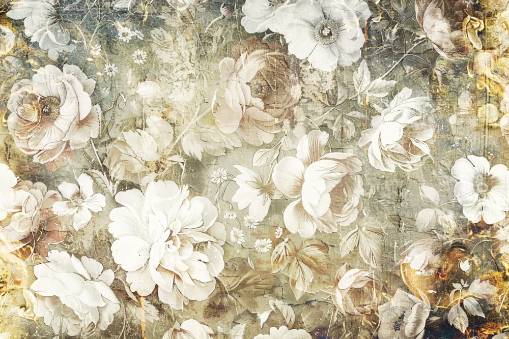 Vintage Floral Elegance by Rafal Kulik — canvas wall art