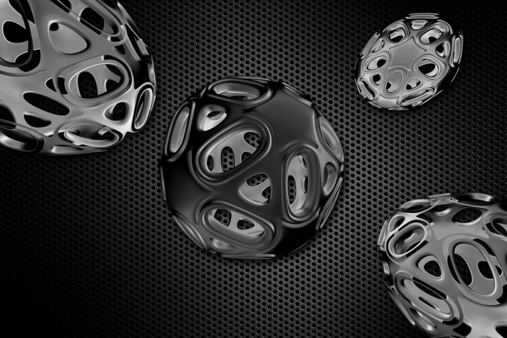 Futuristic Metal Orbs by Rafal Kulik — canvas wall art