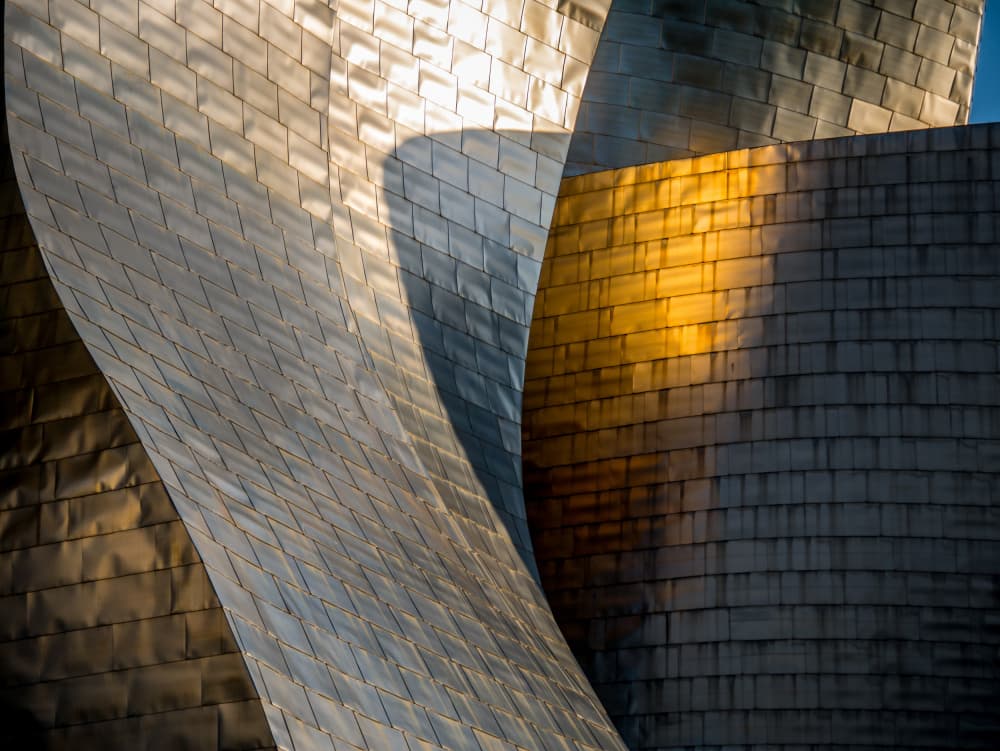 Golden Curved Facade by Fernando Silveira — canvas wall art