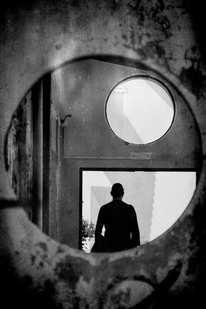 Solitary Man In Light by Milena Seita — canvas wall art
