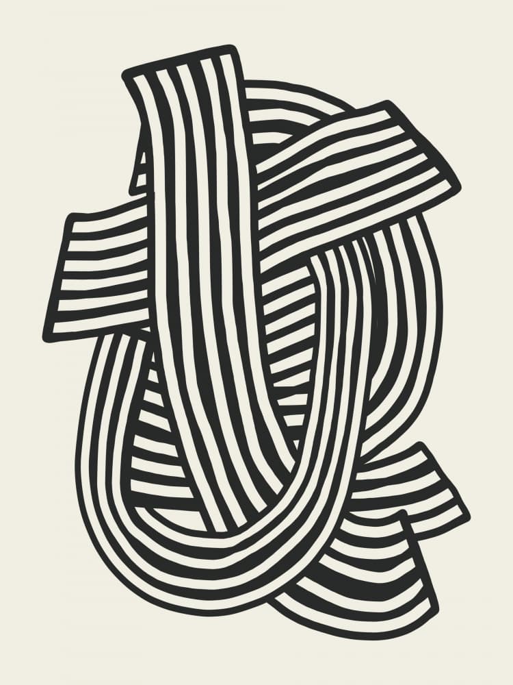 Dynamic Striped Flow by Little Dean — canvas wall art