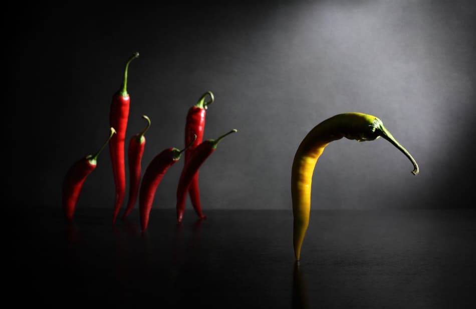 Yellow Pepper Stands Out by Victoria  Glinka — canvas wall art